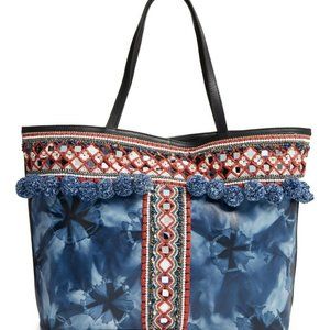 Rebecca Minkoff Blue Tie Dye Leather Tote Bag